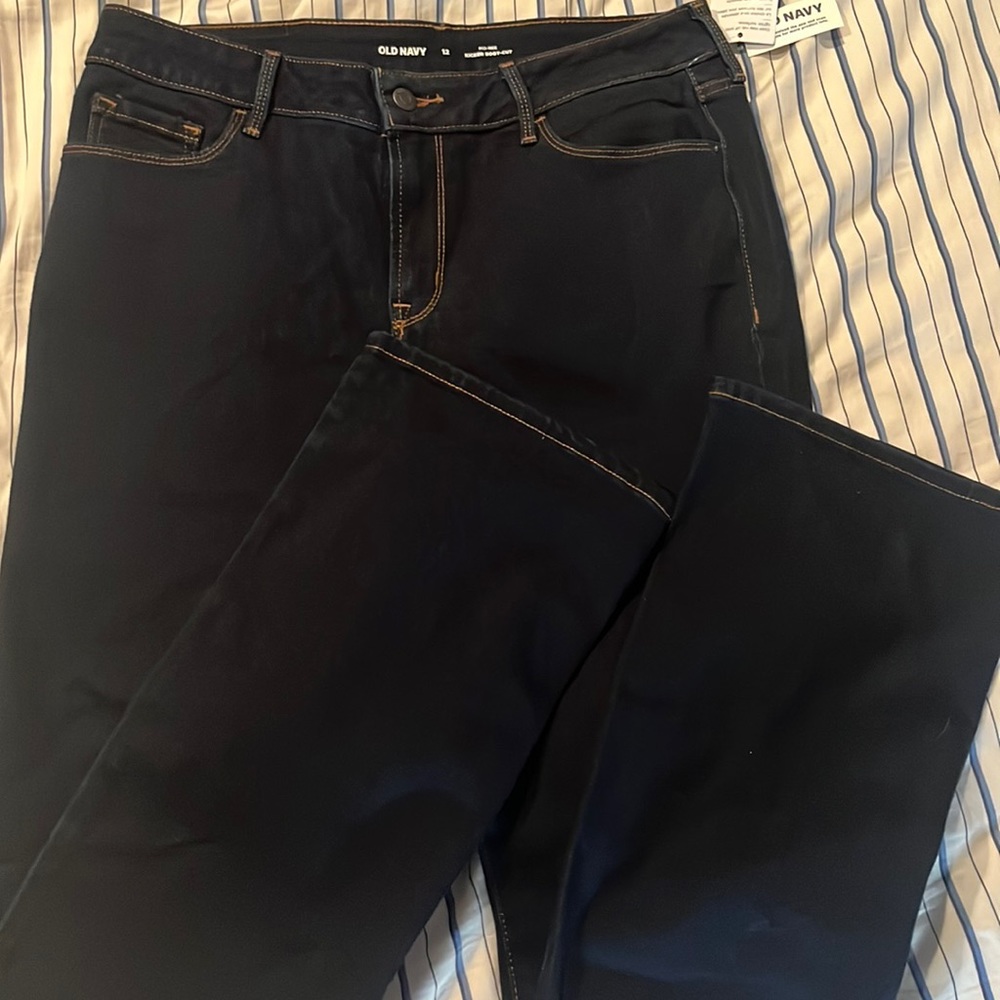 Brand new old navy mid rise kicker bootcut jeans